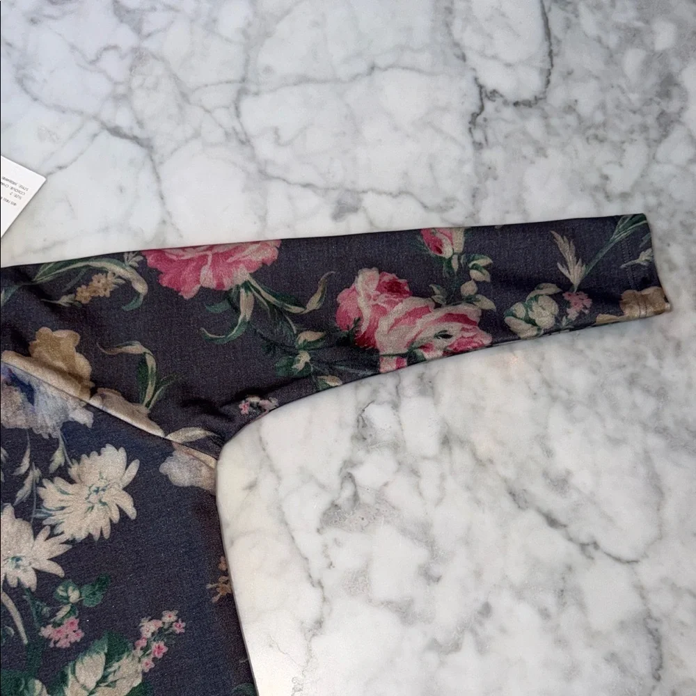 NWT Zimmermann Dark Floral Rashguard or Swim Ruffle Top 2Y